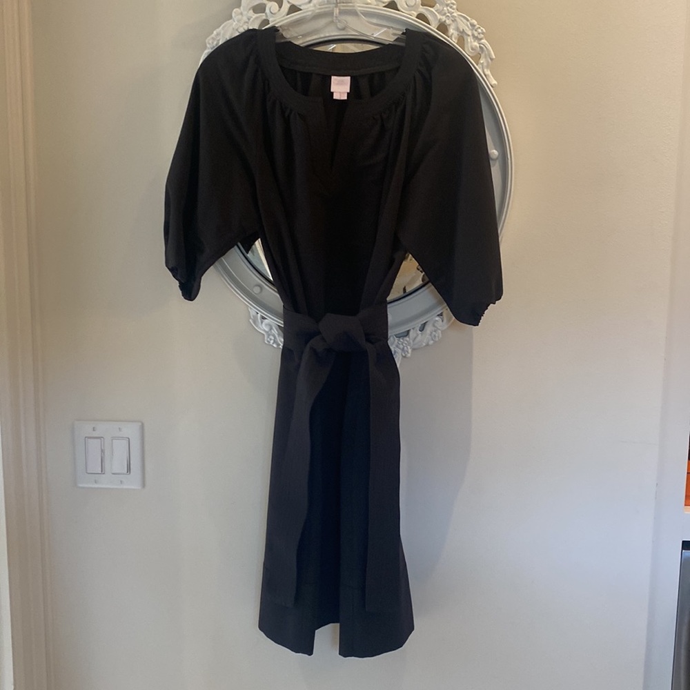 Ann Mashburn Cotton Poplin pop over dress with waist tie